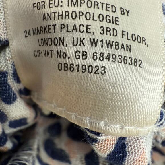 Elevenses Anthropologie Madalenna Ruffle Sleeve Romper Women's Sz S Printed Boho - Picture 9 of 9